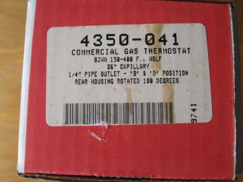 Robertshaw commercial gas thermostat # 4350-041, 150 - 400&#039;f with 36&#034; capillary for sale