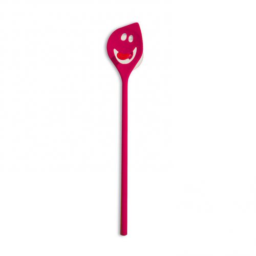 Koziol Oliver Cooking Spoon with Wall Hook Solid Raspberry Red