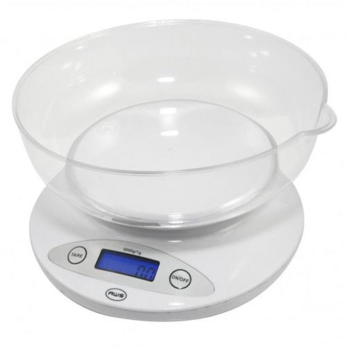 AWS-810 Digital Kitchen Food Bowl Scale 11 Pound x 0.1oz WHITE