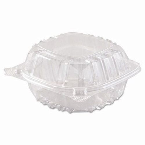 Dart plastic sandwich hinged container, 6 x 5-4/5 x 3, clear (dccc57pst1) for sale
