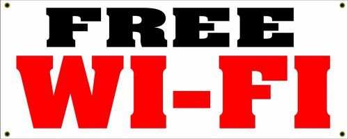 FREE WI-FI All Weather Banner Sign 4 Bar Hotel COFFEE SHOP convience store