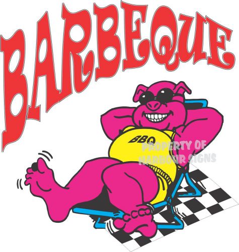 Barbeque Decal 24&#034; BBQ Food Truck Restaurant Concession Vinyl Menu