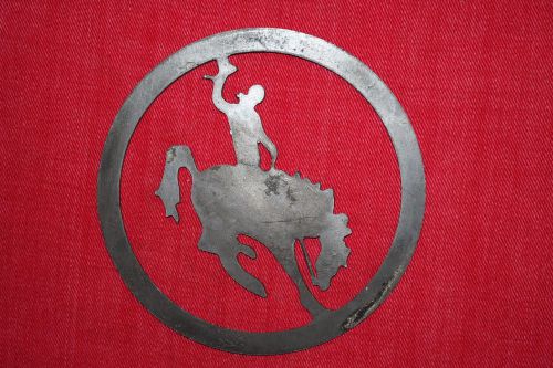 (20) bronco, tin cut outs, rodeo,rustic, cowboy,bbq,restaurant,steakhouse r 32-c for sale