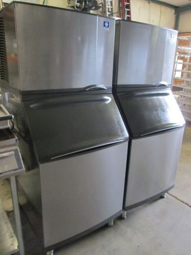 Manitowoc sy0454a commercial 450lb. air cooled  1/2  cube ice maker machine w/ bin for sale