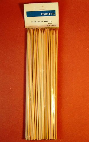 100 Forster 10&#034; Round Wood Bamboo Kabab Appetizer Skewers 1 package of 100
