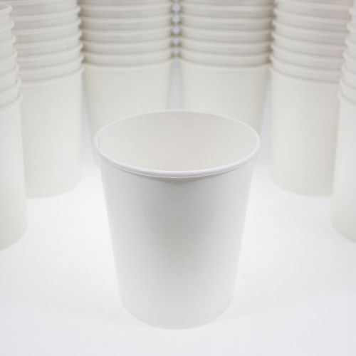 500 huhtamaki 32oz round paper hot &amp; cold food containers  bulk restaurant lot for sale