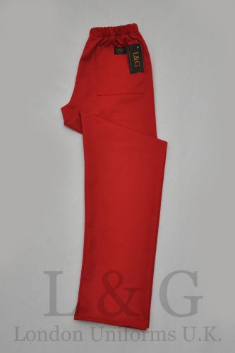 Red chef pants (trousers) L&amp;G London Uniforms S,M