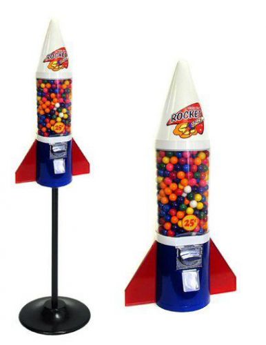 Mini Rocket Gumball Bulk Vending Machine with Stand