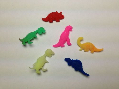 1&#034;  Neon Dinosaurs - in individual clear plastic capsules -       (250 Count)