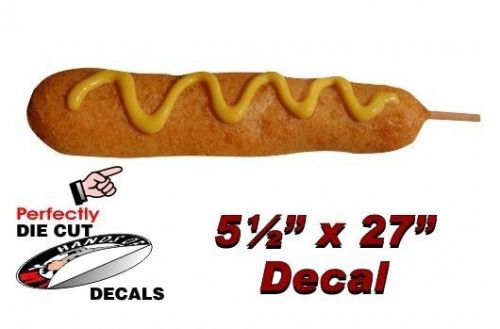 Corn Dog 5.5&#039;&#039;x27&#039;&#039; Decal for Corn Dogs Stand or Midway Carnival Trailer Sign