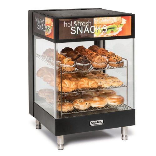 Nemco 6425 Hot Food Merchandiser with 3 Angled 19&#034; Shelves - 120V