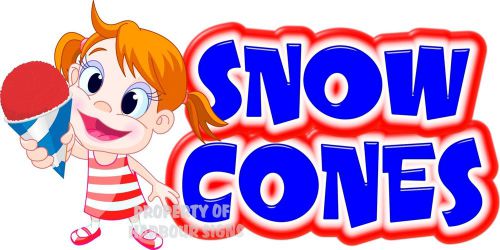 Snow Cones Sno Kones Concession Trailer Cart Food Truck Decal 14&#034;