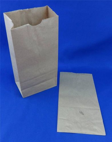 #4 Paper Brown Kraft Natural Sack Grocery Merchandise Retail Bags