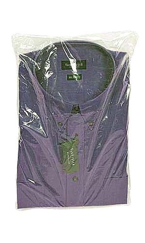 200 Qty. 12&#034;x15&#034; Clear Plastic Dress Shirt Bags with 2&#039; Flap