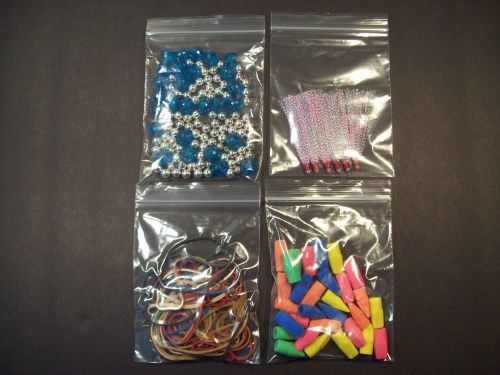 500 ziplock poly bags 3&#034; x 5&#034; reclosable clear 2 mil jewelry storage usa ebayer for sale