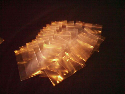 (25)2&#034;X3&#034;  2 MIL RECLOSABLE CLEAR ZIP LOCK POLY BAGS