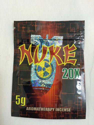 100 Nuke 20x 5g EMPTY** mylar ziplock bags (good for crafts incense jewelry)