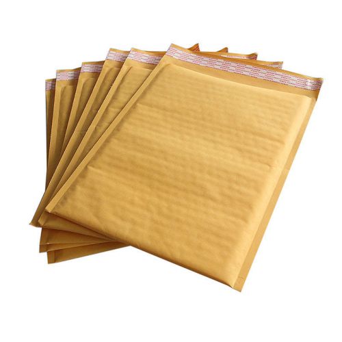 10X 250*300+40mm Great Kraft Bubble Bag Padded Mailers Shipping Yellow Bags HFCA