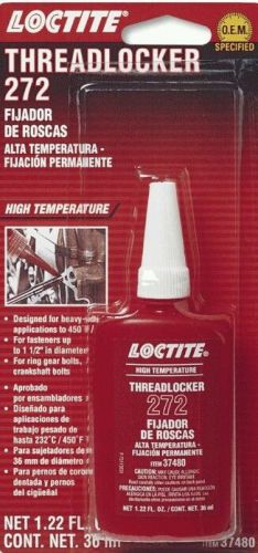 Loctite  272 red threadlocker  high temp/strength  lg. bottle  1.22 fl.oz for sale