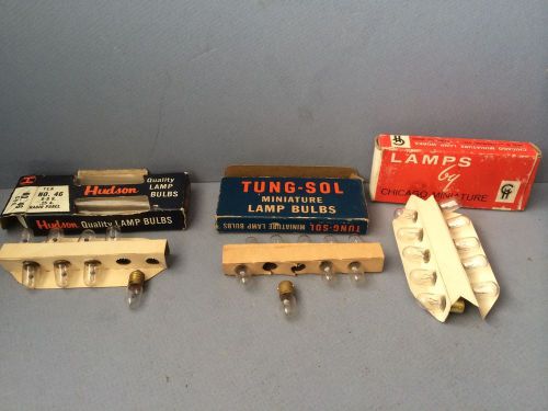 VINTAGE LOW VOLTAGE INDICATOR PANEL PILOT LAMP BULBS #46, 1815 &amp; 1898 NOS