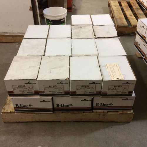 (1) pallet lot of twenty nine boxes cooper bline bvp075-yzn-3/4 3/4 pipe clamp for sale