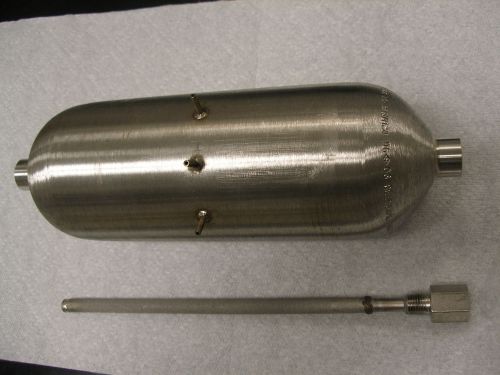 Swagelok dot-3a 1800, 1l ss sample cylinder, custom modified set for sale