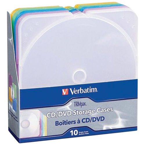 Brand new - verbatim 93804 trimpak cd/dvd storage cases, 10 pk for sale