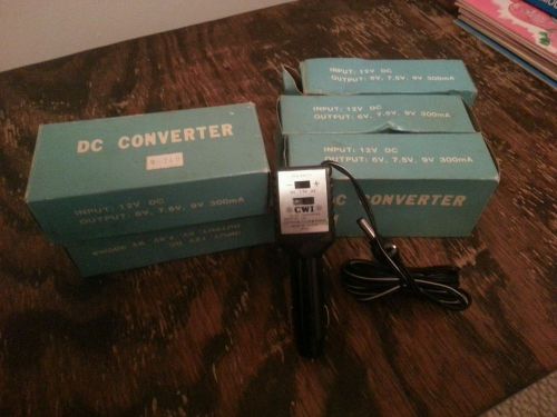 Lot of 5 NOS CWI DC Converters Input-12v DC Output-6V 7.5V 9V 300mA