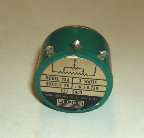 Vintage Fluke 23A 3 Watt 50K Potentiometer