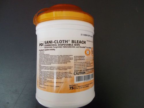 Pdi sani-cloth bleach germicidal disposable wipe 75 bactericidal fungicidal more for sale