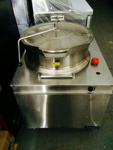 Brand new Cleveland range direct steam 25 gallon tilting kettle .
