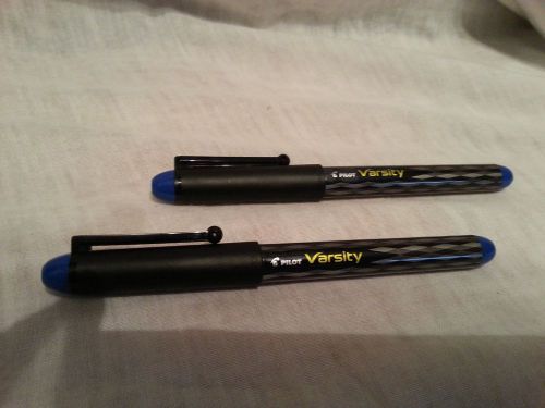 Set of 2 Pilot Disposable Fountain Pen, 0.5mm, Fine, Blue Ink