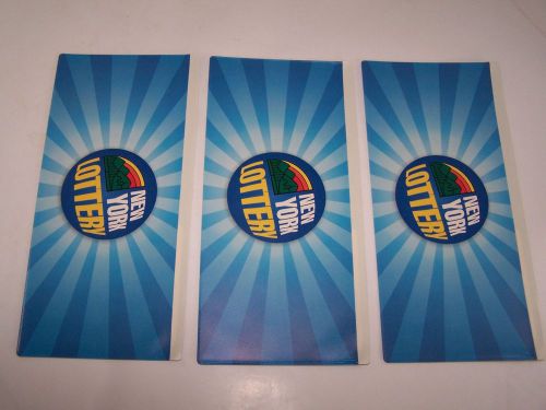 3 Plastic NY Lottery Ticket Holders - Powerball, Mega, Take 5, etc
