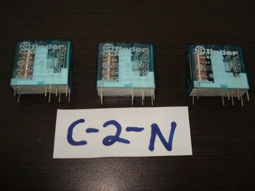 Lot of 3 SERIES 40 MINIATURE PCB RELAYS 8A FINDER 40.52.7.005.0000 - 4052700500