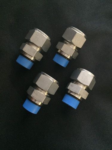 (4) Swagelok Male Connectors, SS-1210-1-8ST , 3/4 Tube X 3/4-16 ST