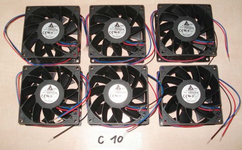 Lot of 6 Delta FFB0948SHE Fan 48VDC 0.30A 92x92x38mm, without connector