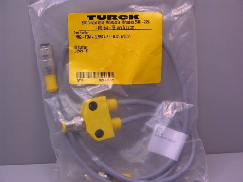 Turck VB2-FSM 4.5/2RK 4.5T-0.3/0.6/S651 Eurofast 2-Branch Splitter Parallel
