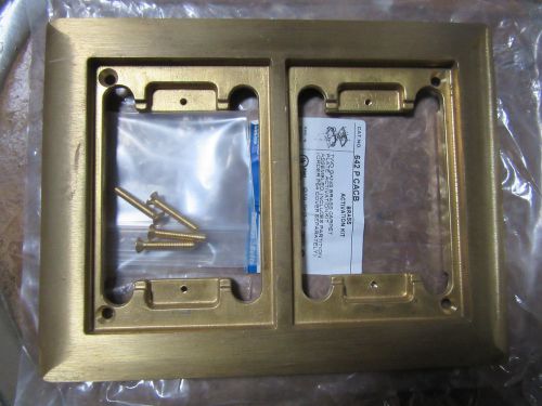 Steel City 642-P-CACB Two Gang Solid Brass Carpet Plate NEW!!! Free Shipping