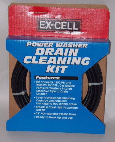 Gas pressure washer pipe &amp; drain cleaning kit 25&#039; hose w/ self propelling nozzle for sale