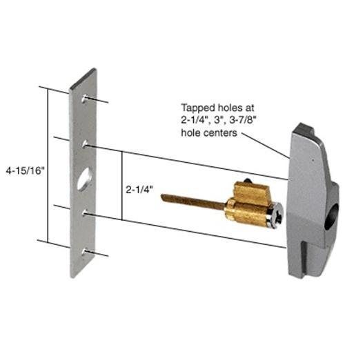 Aluminum Pull and Keyed Locking Unit 4-15/16&#034; and 2-1/4&#034; Screw Holes C1049