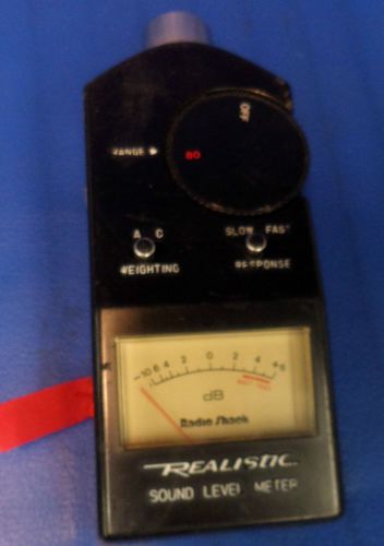 Realistic Sound Level Meter  Cat no: 33-2050 Made by Radio Shack 50-126dB