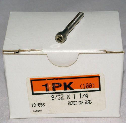 Stainless steel socket cap screws (shcs) 8/32 x 1 1/4 (qty 100) for sale