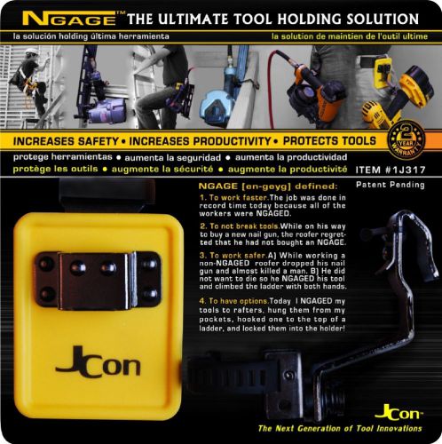 JCon Ngage Ultimate Power Tool Holding System 1J317 Tool Belt Hook