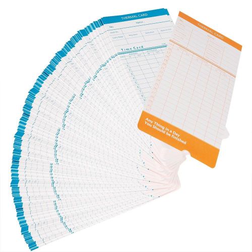 1000 monthly timecards cards for time clock employee attendance payroll recorder for sale