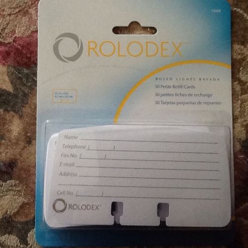 Rolodex Refill Cards 50 in Package  Free Shipping
