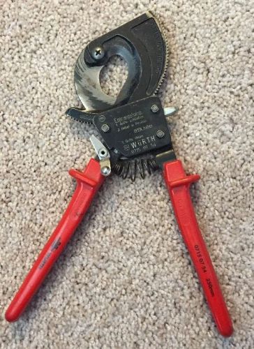 *used* wurth cu+al 0715 07 54 250mm adjustable ratcheting cable cutter for sale