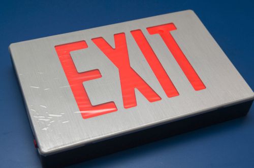 Die-Cast Commercial Exit Sign Red - Standard AC Only UL w. Mounting Plate NEW