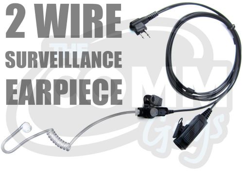 2 wire surveillance mic earpiece for motorola cp200 pr400 cls hyt radio headset for sale