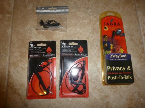 SECURITY/LAW ENFORCEMENT RADIO EAR PIECES-LOT OF 4-NEW