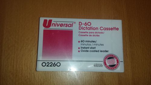 New! Universal D60 Dictation Cassettes 60mins. 02260 7 pcs